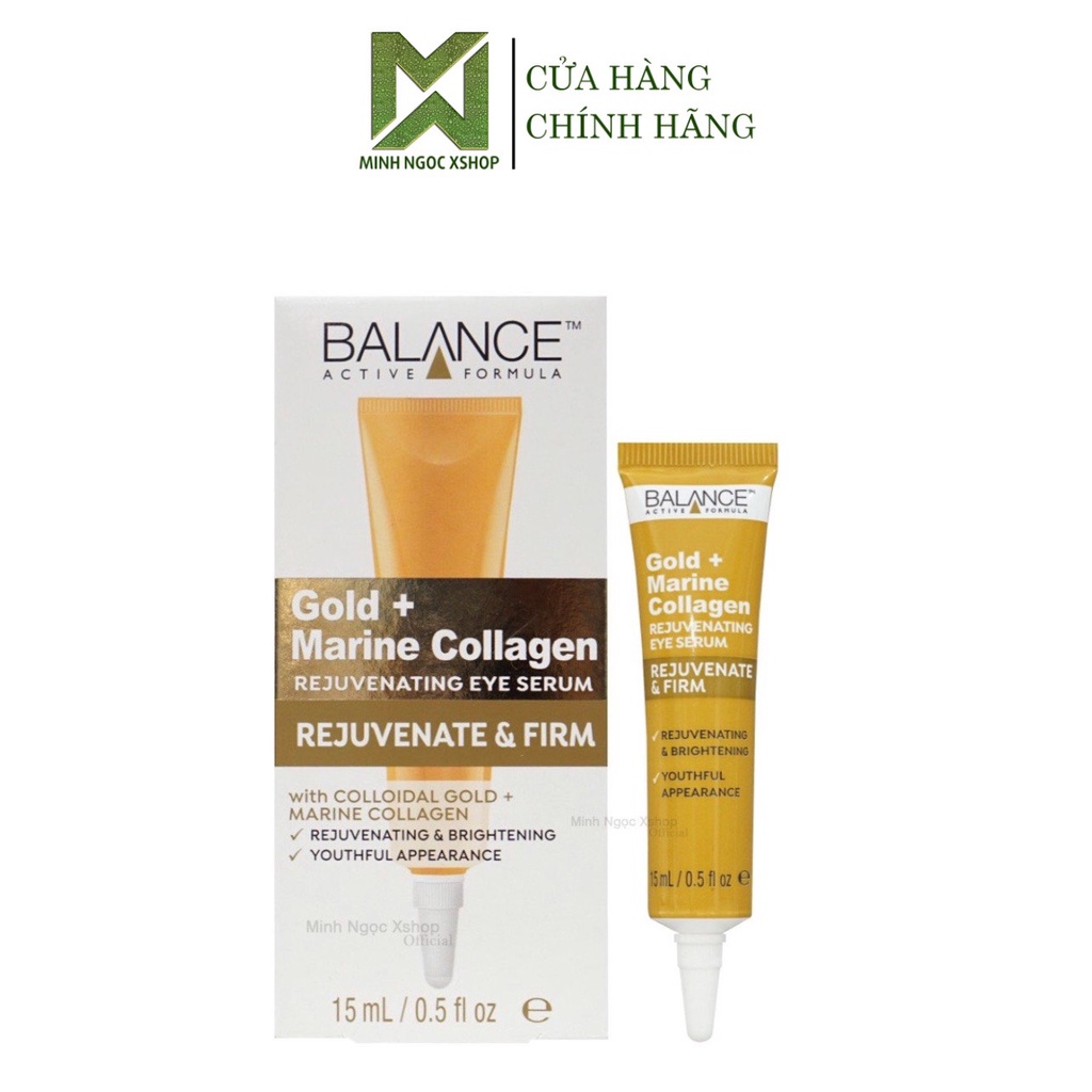 Serum Balance, serum tái tạo và dưỡng da mắt Balance Active Formula Gold Collagen Rejuvenating eye 15ml