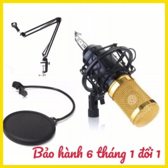 Míc BM800 kèm Kẹp míc và màng lọc bảo hành 6 tháng đổi mới