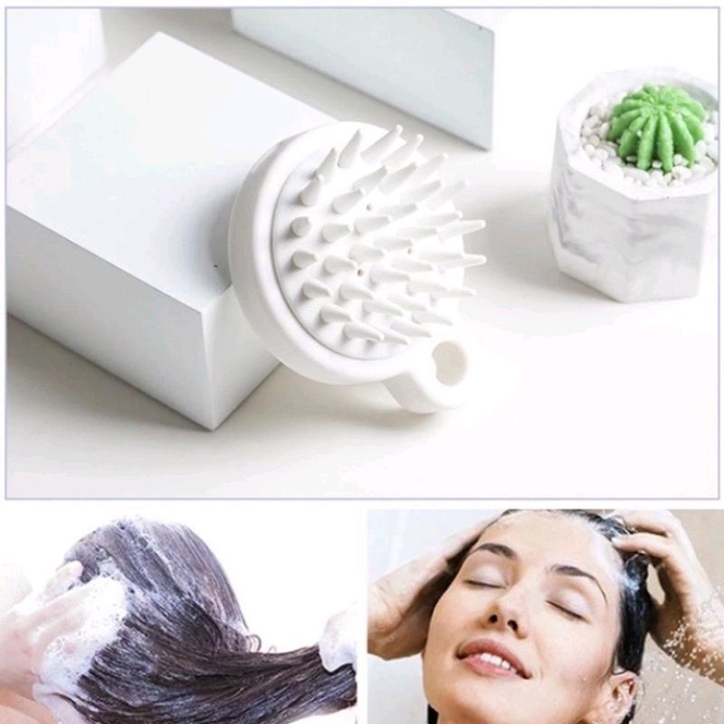 Lượt Gội Đầu Bằng Silicon Massage Da Đầu Giảm Rụng Kích Thích Mọc Tóc