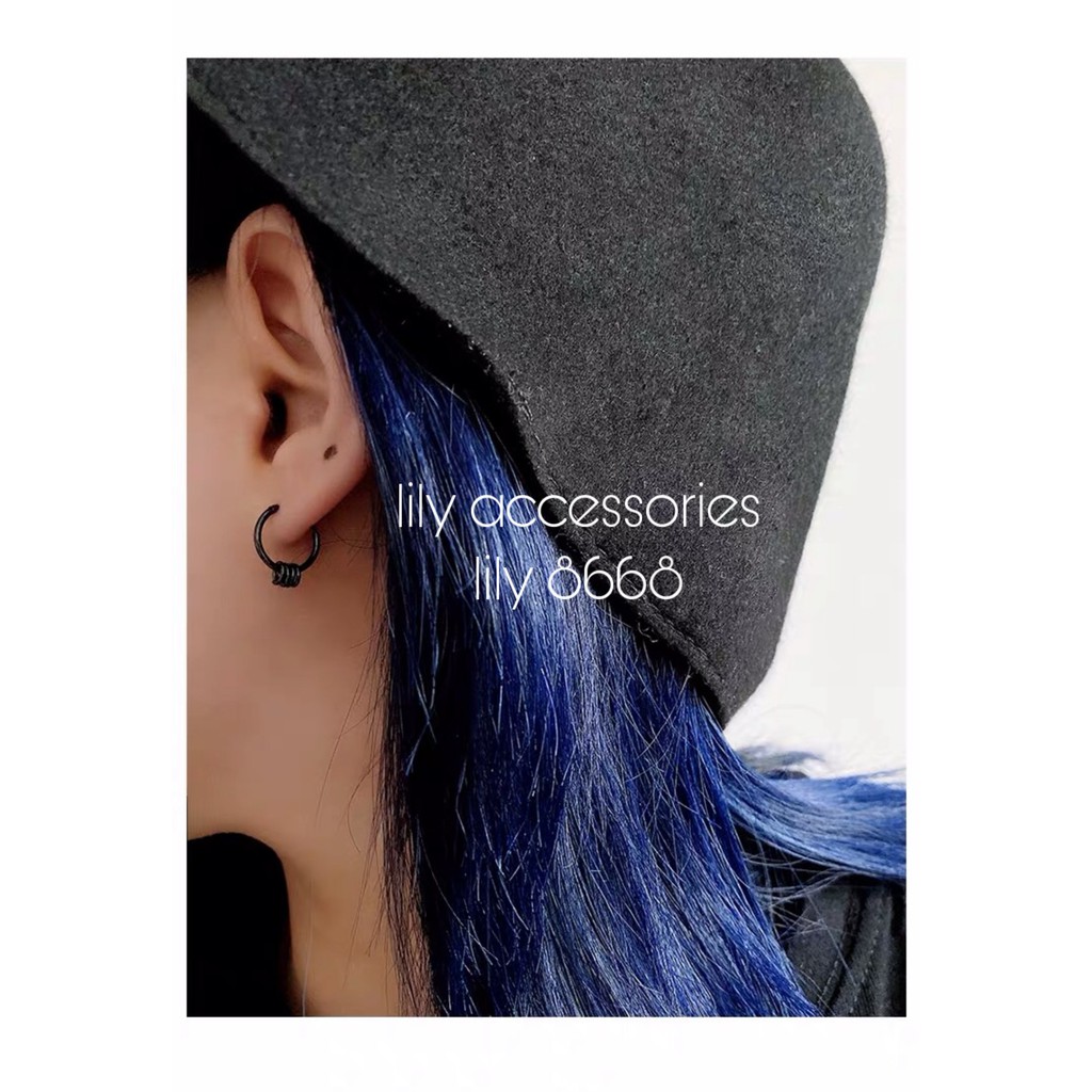 Classic Hoop With Mini Hoop Earcuff kẹp tai titan phối 4 vòng nhỏ không gỉ không đen không dị ứng nam nữ