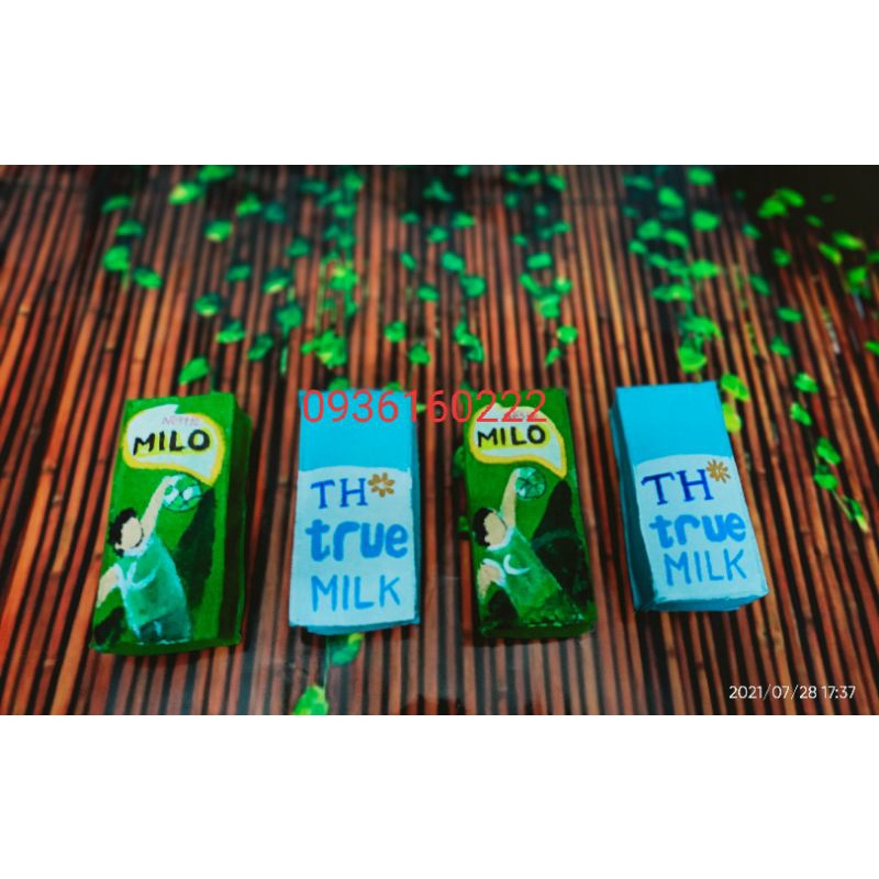 HỘP SỮA VẢI NỈ NHỒI BÔNG VẼ TAY