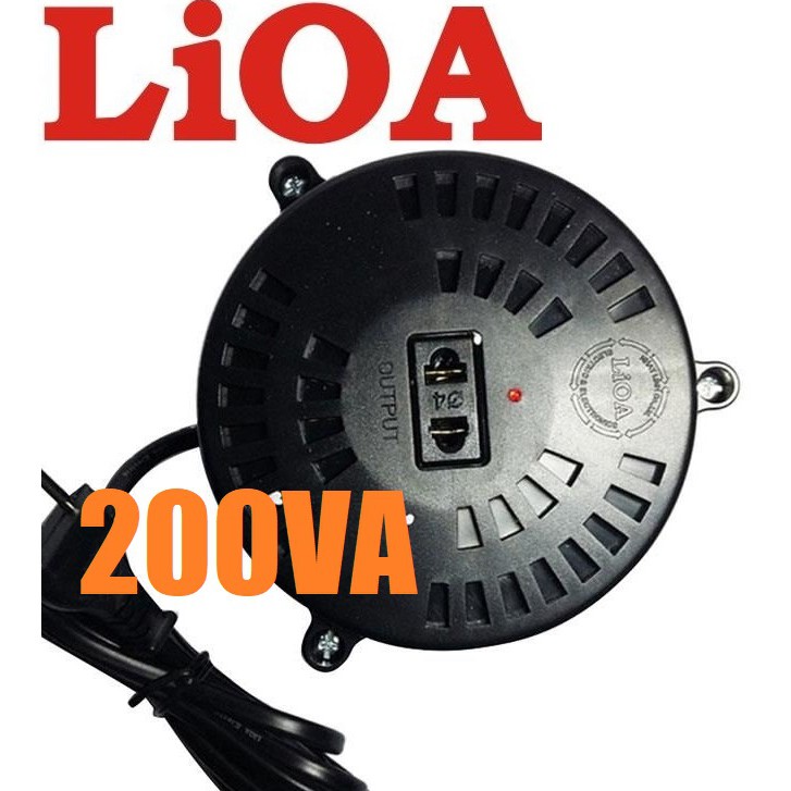 Biến áp 200VA LIOA DN002 - đổi nguồn hạ áp 1 pha, vào 220V ra 110V