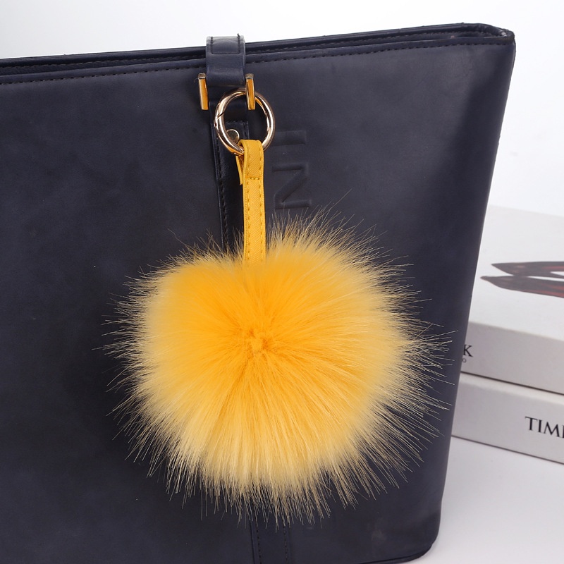 Charm cute trang trí balo charm móc khoá phụ kiện handmade phụ kiện ví 12 cm giả cáo lông thú quả bóng lông thú giả lông thú túi đồ trang trí mũ phụ kiện mặt dây chuyền