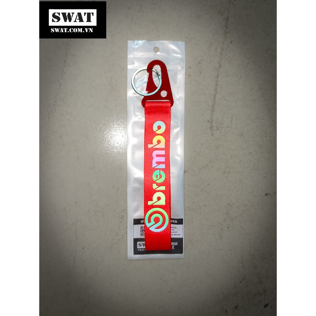 Móc khóa 7 màu SWAT cao cấp ( đầu sắt - dây satin in daacan 7 màu)