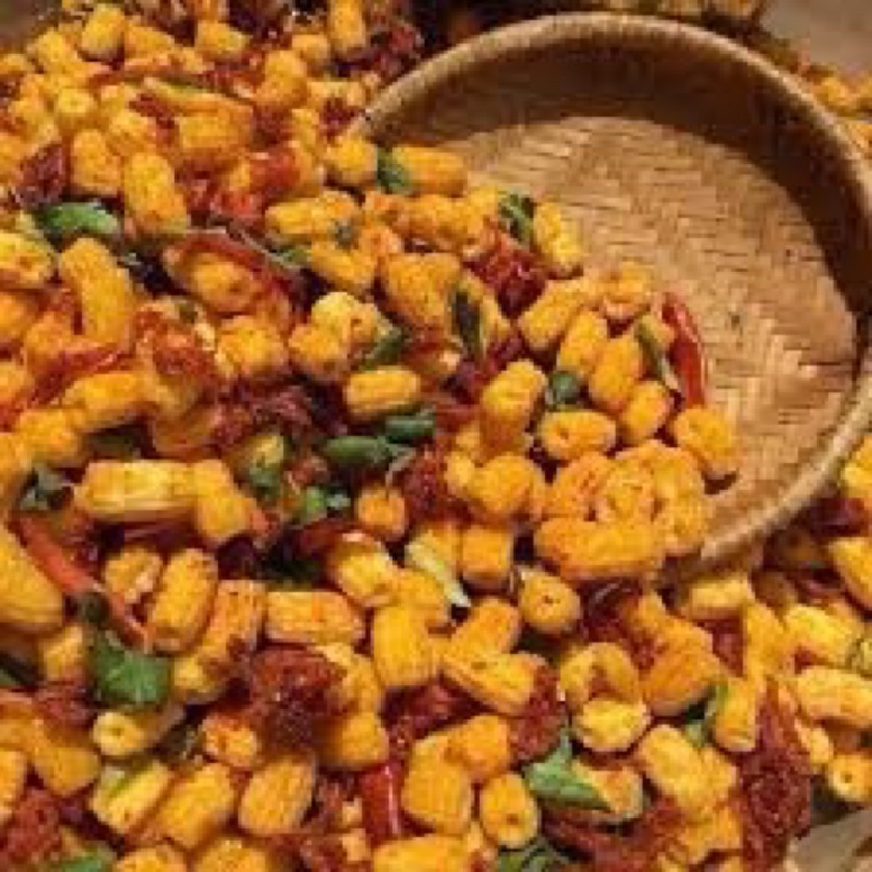 Nui bò lá chanh cực ngon Gói 200.gram - Nui Sấy Mix Khô bò