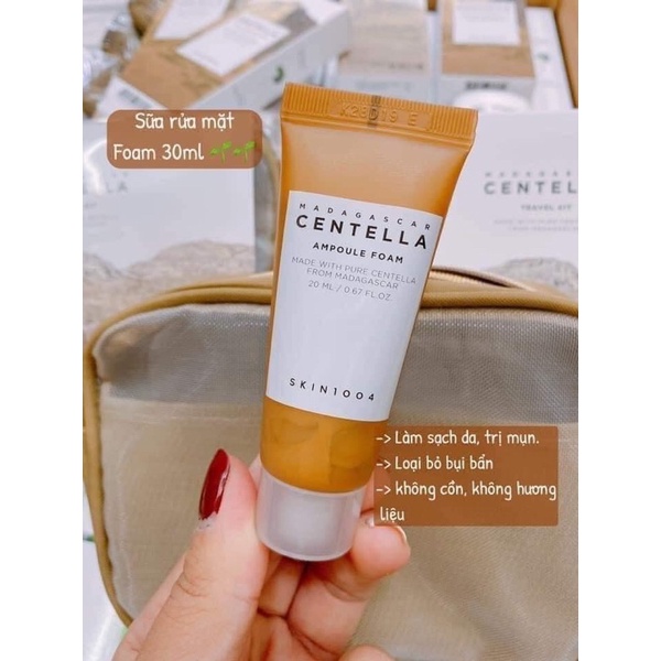 Combo 5 sản phẩm dưỡng da mini rau má SKIN1004 Madagascar Centella