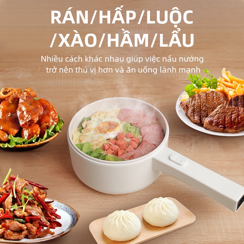 LPZI Nồi lẩu nướng đa năng công suất 700W dung tích 1.5L Có Thể Chiên Xào, Nấu ăn nấu cơm nấu lẩu
