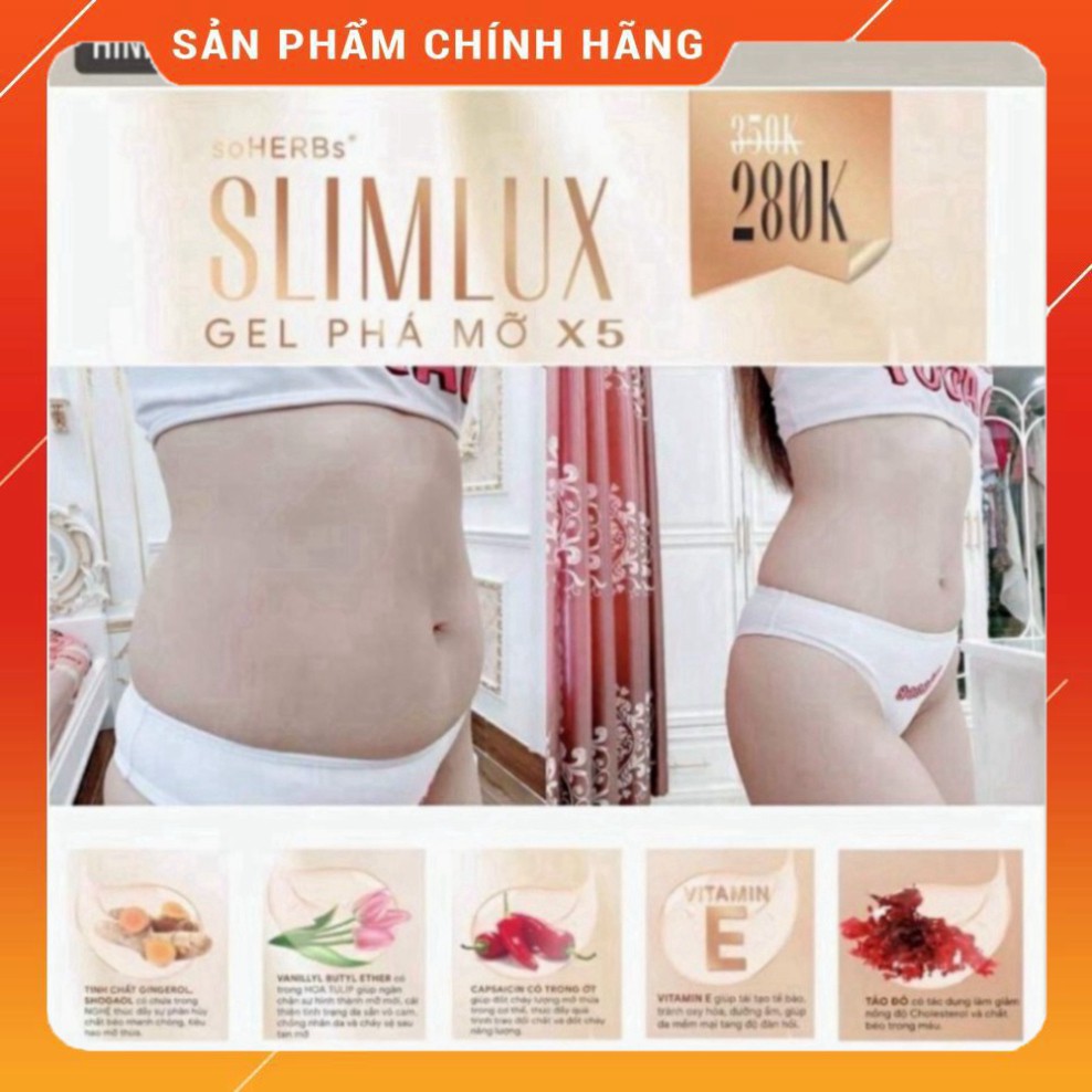 𝐆𝐞𝐥 𝐭𝐚𝐧 𝐦𝐨̛̃ 𝐛𝐮̣𝐧𝐠 𝐗𝟓 𝐒𝐥𝐢𝐦 𝐋𝐮𝐱 𝐒𝐨𝐡𝐞𝐫𝐛𝐬 200ml chính hãng SlimLux