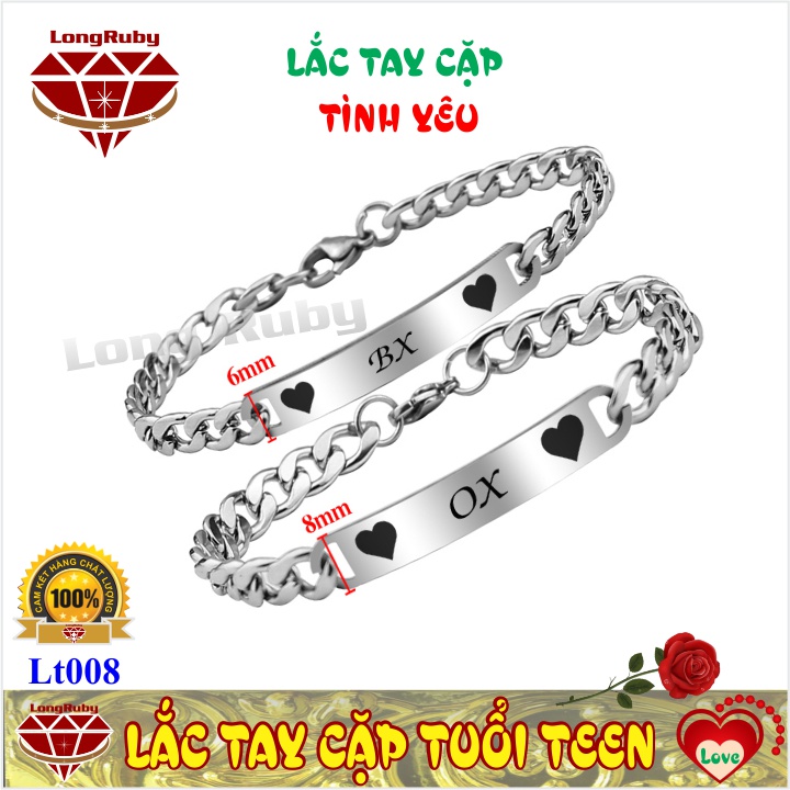 VÒNG TAY ĐÔI YÊU NHAU XINH | LẮC TAY CẶP INOX Chữ LOVE YOU