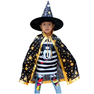 Set áo choàng + mũ phù thủy Halloween