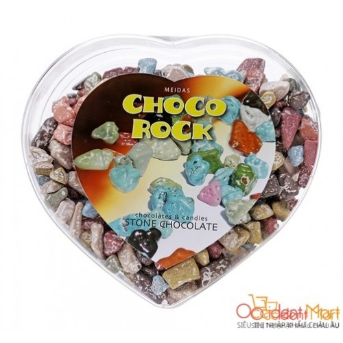 Kẹo sô cô la đá hộp trái tim Choco Rock 250g