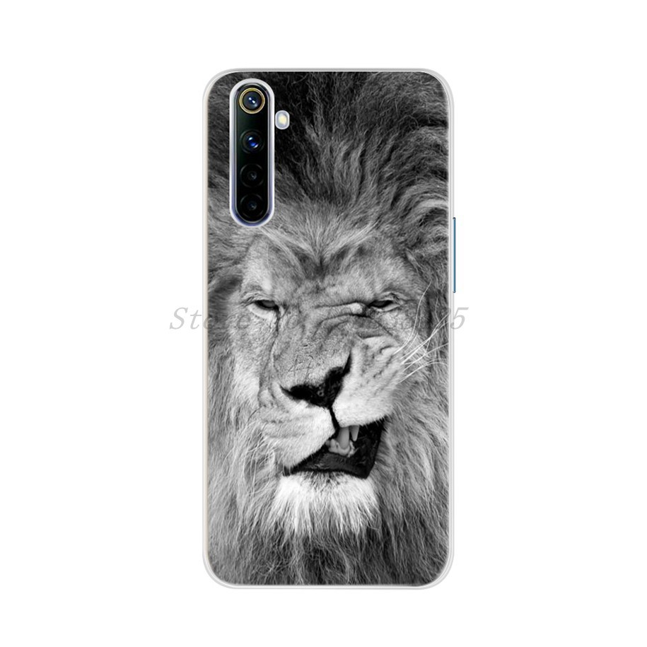 Case Realme 5 Pro 5i 6 6Pro 6i Cool Cover Cat Wolf Printed Casing Oppo Realme5i 6i Soft TPU Case Real me 5Pro 6 Pro Bag