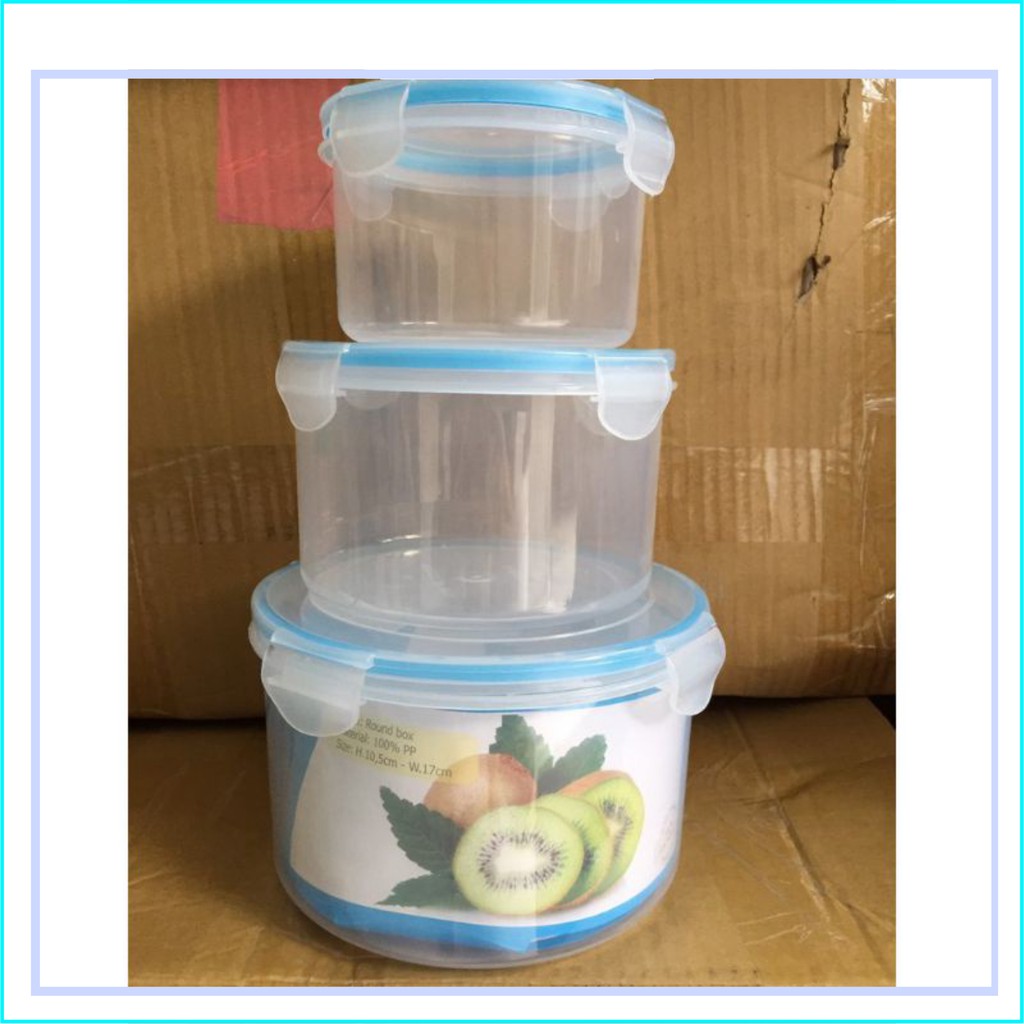 BỘ 3 HỘP NHỰA TRÒN VIỆT NHẬT