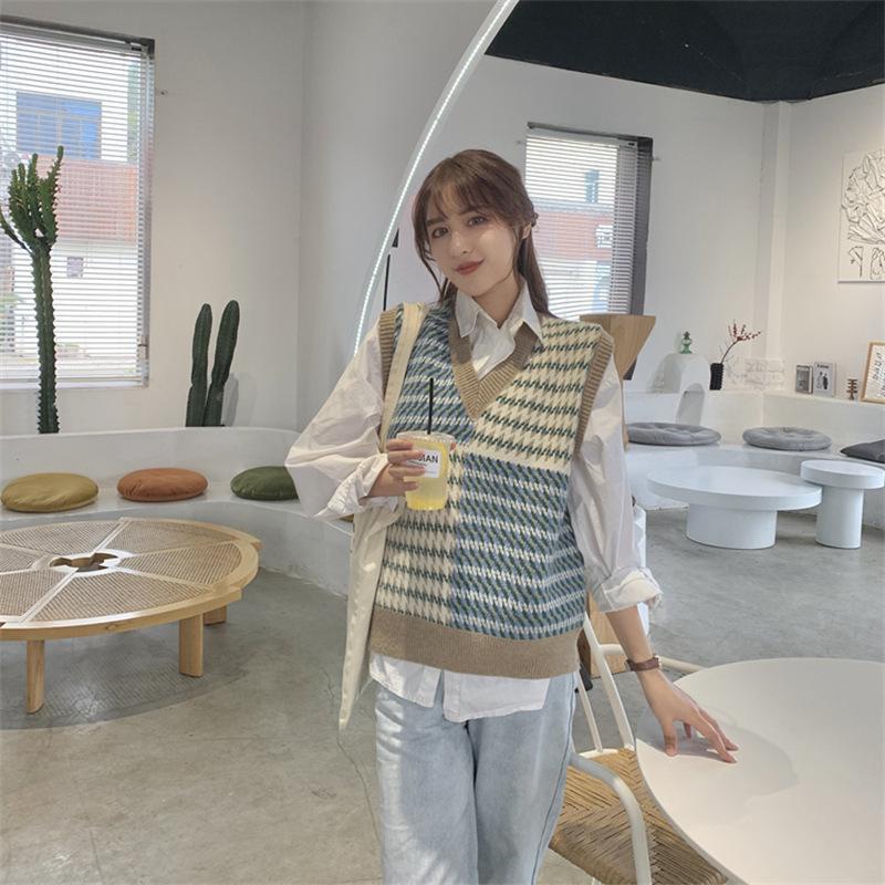 [ Có Video Và Ảnh Thật ] Áo Gile Kẻ Chất Len Dày Dặn Trẻ Trung Siêu Dễ Phối Đồ FUHO Fashion 023