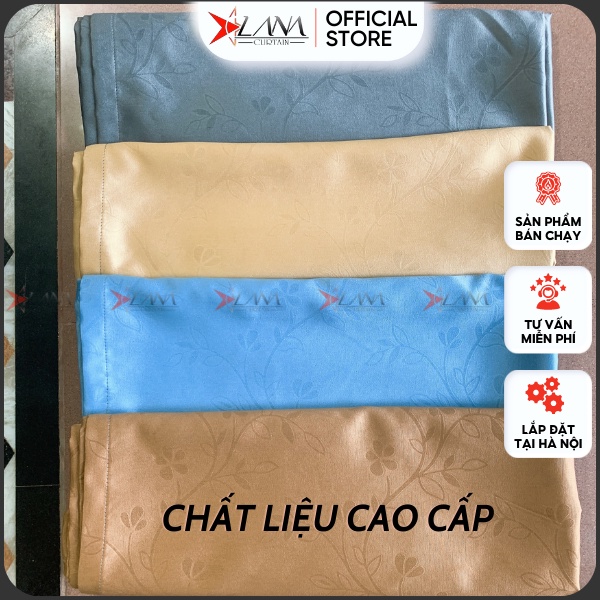 Rèm cửa màu nâu sang trọng họa tiết nhẹ nhàng sang trọng vải gấm cao cấp phù hợp cửa chính, cửa sổ
