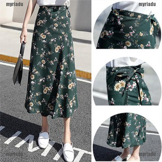 Chân Váy Dài Lưng Cao Họa Tiết Hoa Phong Cách Boho Thời Trang Mùa Hè Cho Nữ
