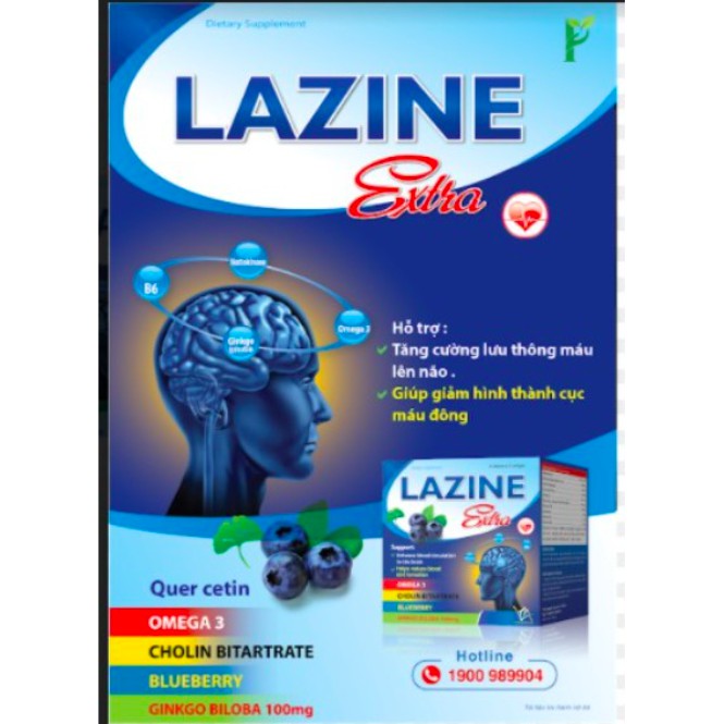 [CHÍNH HÃNG] Hoạt Huyết Dưỡng Não Lazine Extra, Tăng Cường Lưu Thông Máu Não CN12