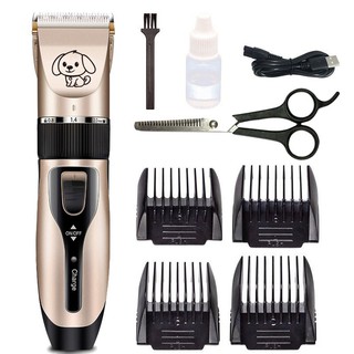 Bộ Tông đơ cắt tỉa lông chó mèo ( 4 cử + 1 máy + dây sạc + dầu châm máy )