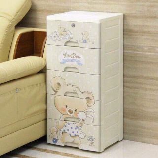 Tủ nhựa 5 tầng hình gấu
