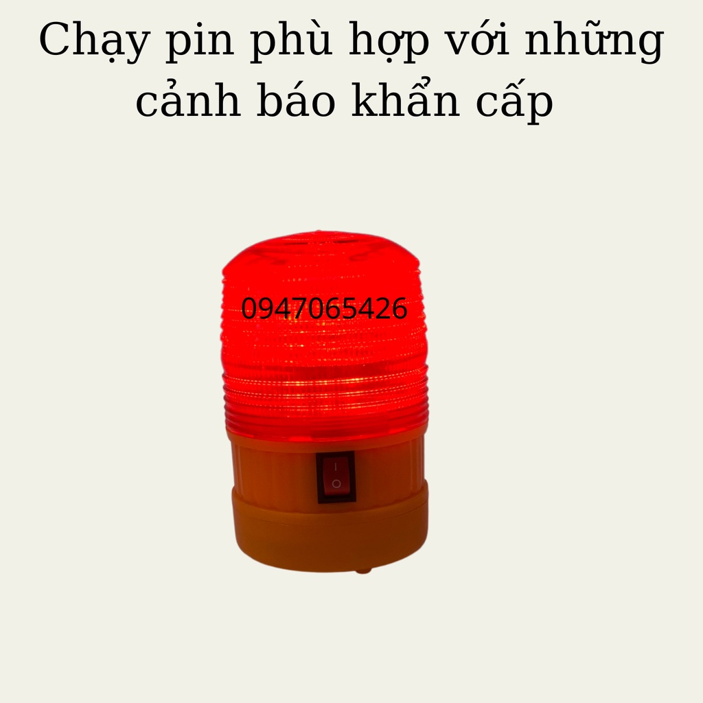 Đèn cảnh báo công trường, đèn cảnh báo nguy hiểm dùng pin tiện dụng
