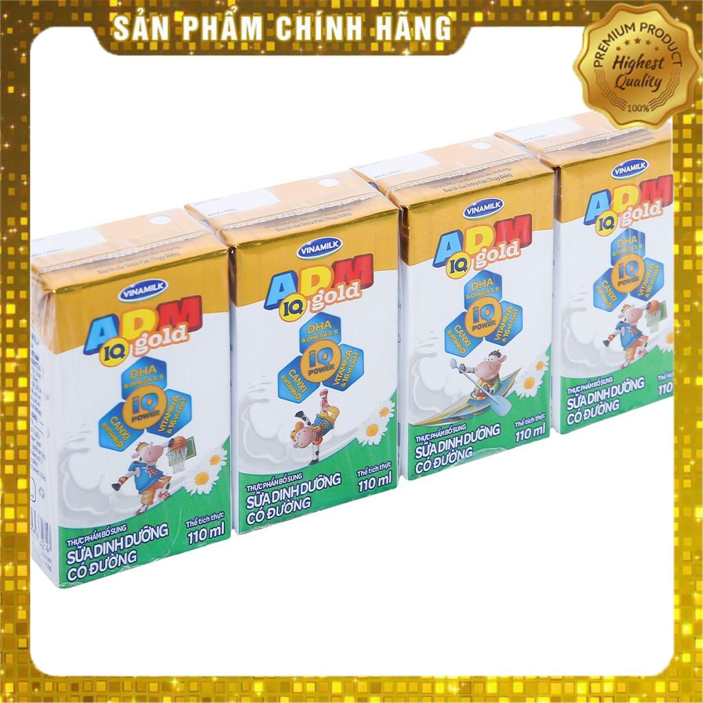 1 Lốc 4 Hộp Sữa Tươi ADM Vinamilk Hộp 110ml/180ml