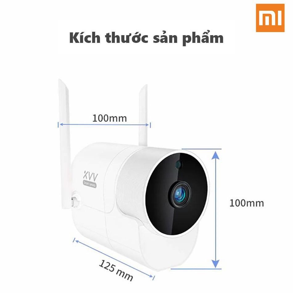 Camera wifi ngoài trời IP Xiaomi Xiaovv V380 model 2019 - Bảo hành 3 tháng