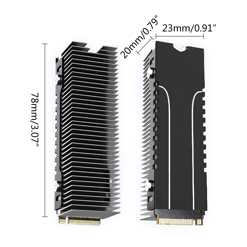 Bộ Tản Nhiệt M.2 SSD NVMe M2 2280 Bằng Nhôm Cứng Chuyên Dụng