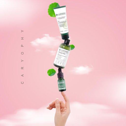 Bộ 4 Sản Phẩm Giảm Mụn Ngừa Thâm Caryophy Portulaca (Sữa rửa mặt + Toner + Serum + Kem)