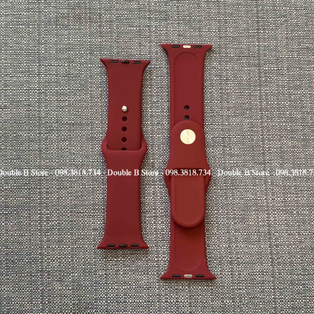 DÂY CAO SU AP WATCH 123456 S500 T24 MÀU ĐỎ CHERRY TRỜI SIÊU THỜI TRANG