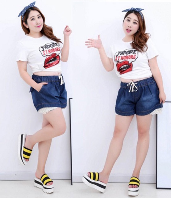 Quần short big size lưng thun size 70-90kg (có 2 màu xanh đậm, xanh nhạt)