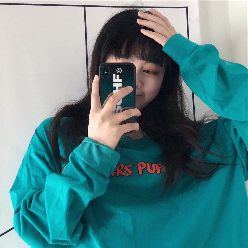 NRVP Áo Thun Tay Dài Phong Cách Hong Kong Harajuku Thời Trang Cho Nữ