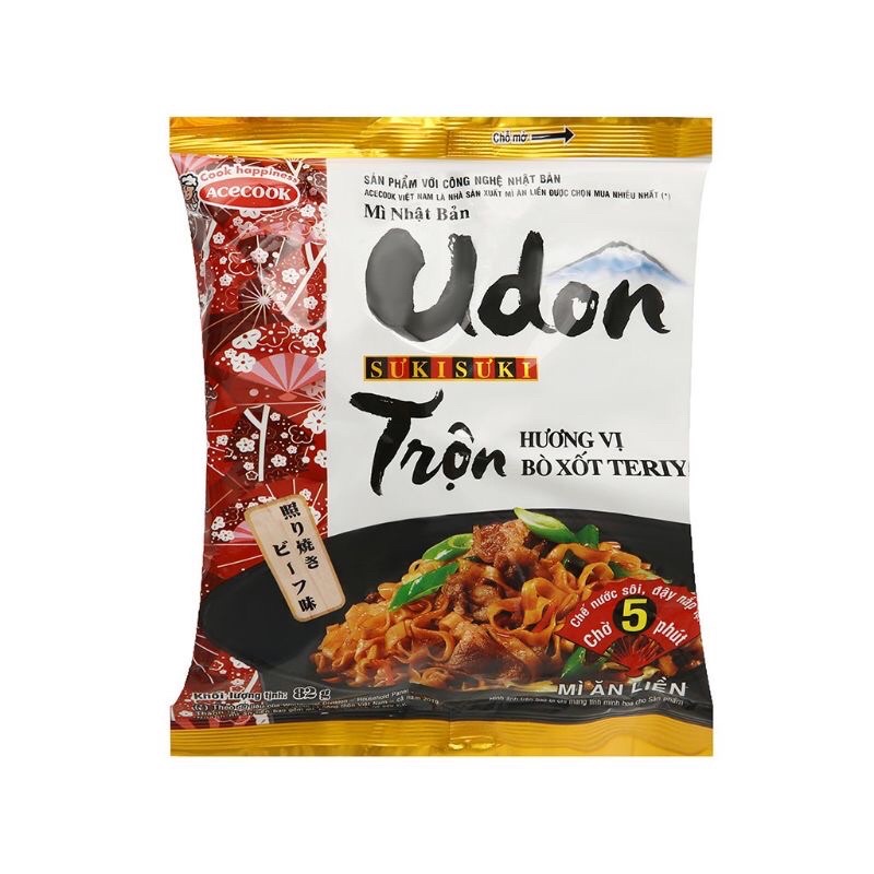 Mì Udon Sưkisưki Trộn Hương Vị Bò Xốt Teriyaki Gói 82G