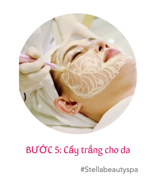 HCM [ Voucher ] - Mặt hoa da phấn - Combo hấp trắng và cấy trắng hoàn hảo tại Stella Beauty Spa