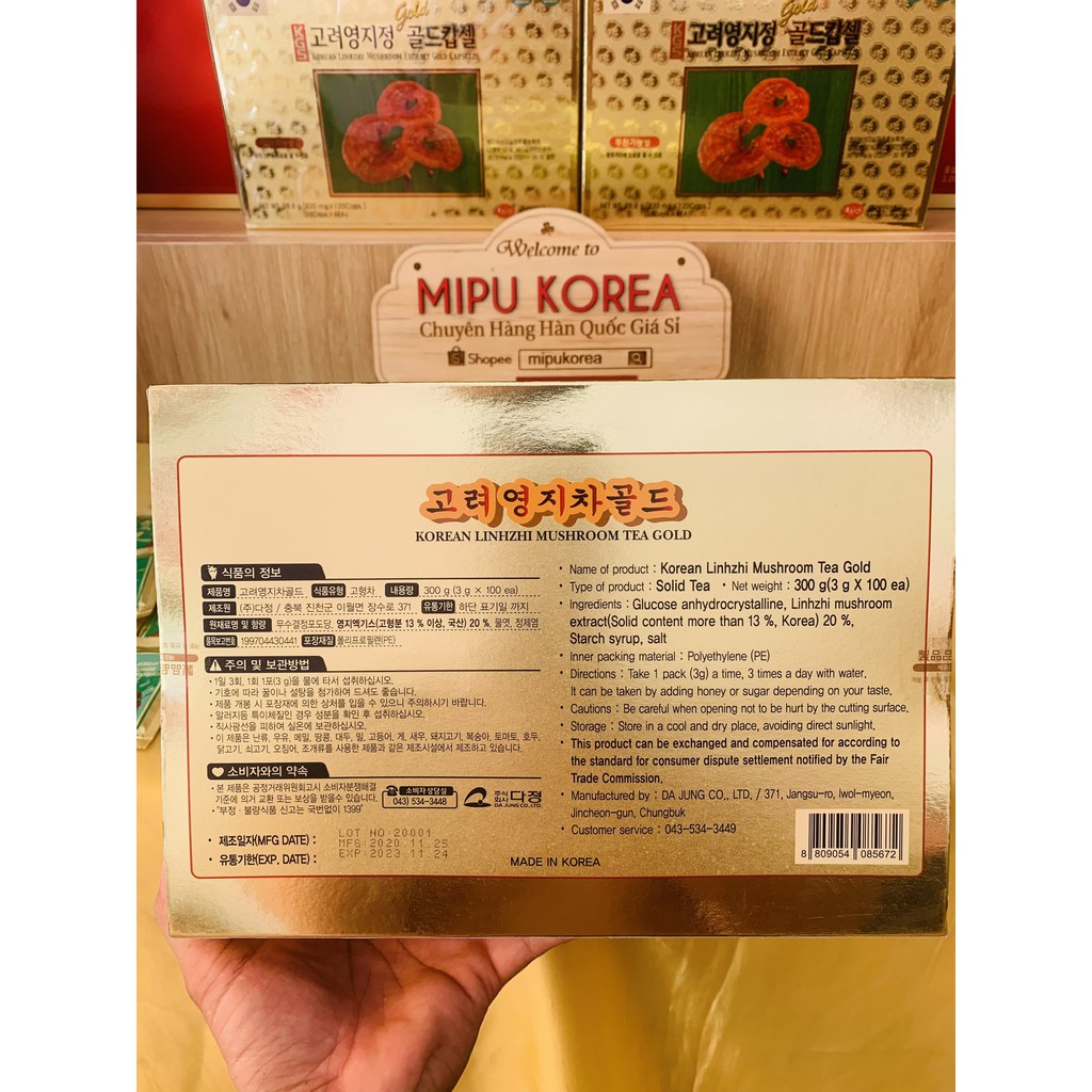 Trà Linh Chi Hàn Quốc KGS Hộp 300gr (3g x 100gói).