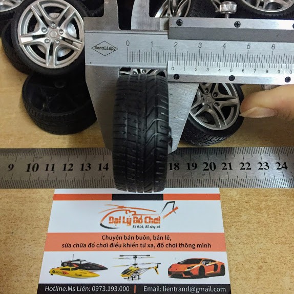 Bánh xe nhựa cao su lỗ trục 2.9mm đường kính 48mm hãng Sinoning