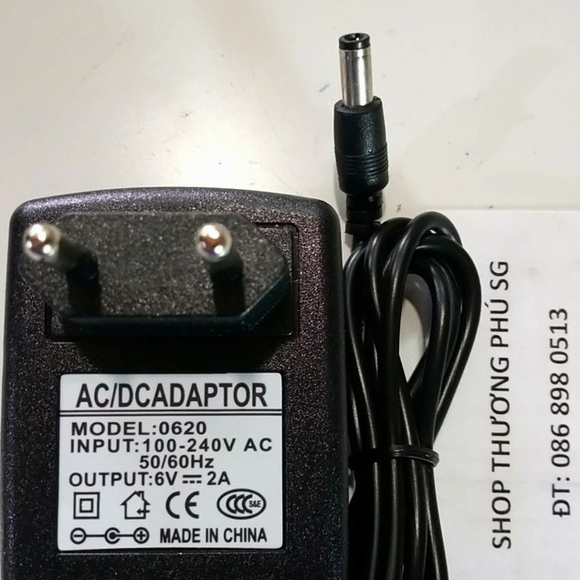 Bộ chuyển nguồn Adapter DC: 6V - 2A