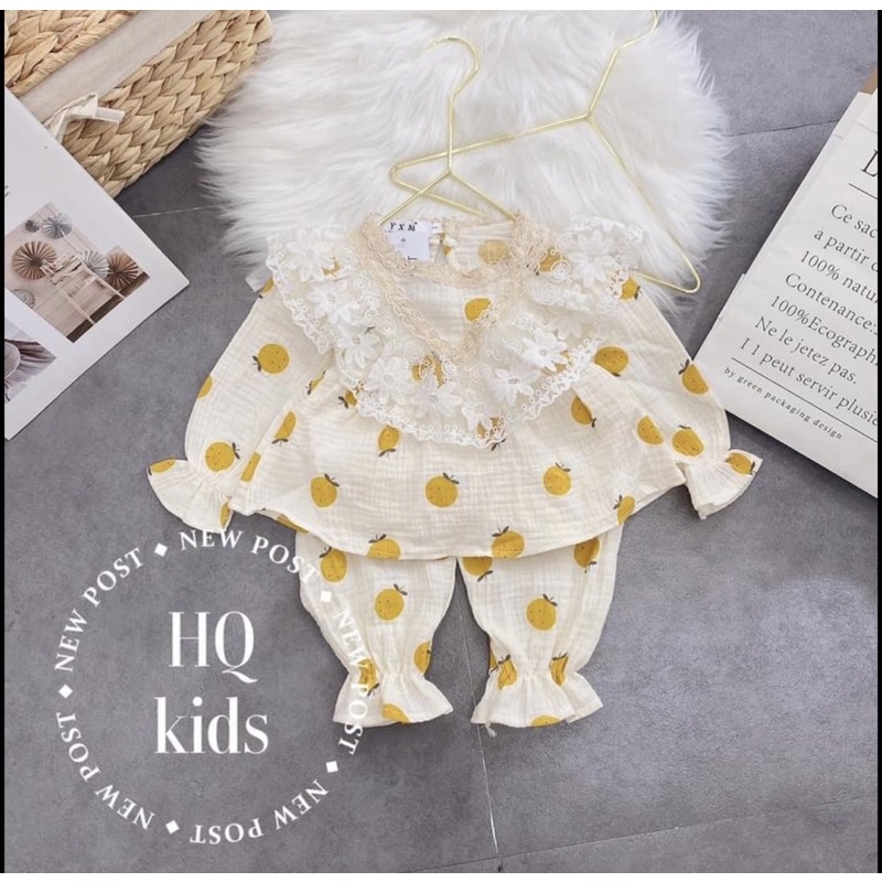 Bộ đũi dài tay cho bé gái