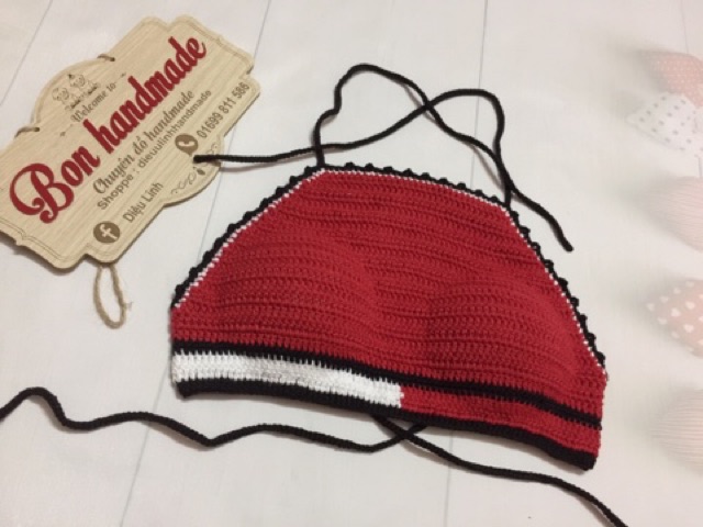 Áo bơi len móc yếm | BigBuy360 - bigbuy360.vn