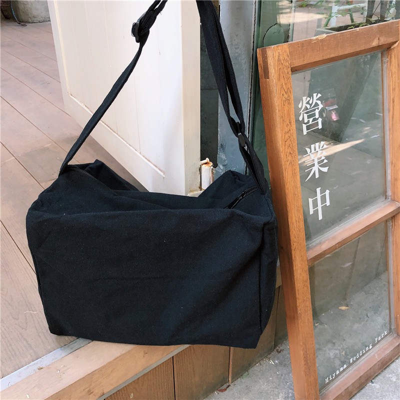 Túi tote đeo chéo vải canvas dung tích lớn dùng đi chơi đi du lịch rẻ đẹp TX27