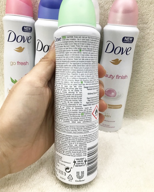 Xịt thơm body Dove mỹ 150ml.