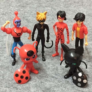 Set 6 Mô Hình Nhân Vật Phim Hoạt Hình Miraculous Ladybug