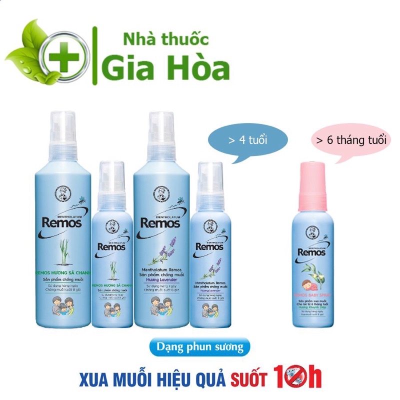 Xịt chống muỗi Remos 60ml 150ml