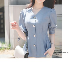 Q350620 ÁO PEPLUM TAY LỠ