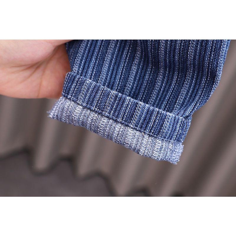 Set Áo Khoác Tay Dài + Quần Denim Họa Tiết Hoạt Hình Phong Cách Hàn Quốc Dễ Thương Cho Bé Trai / Gái 80-120cm