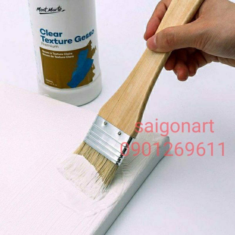 Gesso Lót Nền Trắng, Đen Và Kem Đắp Nổi Tranh 3D Mont Marte