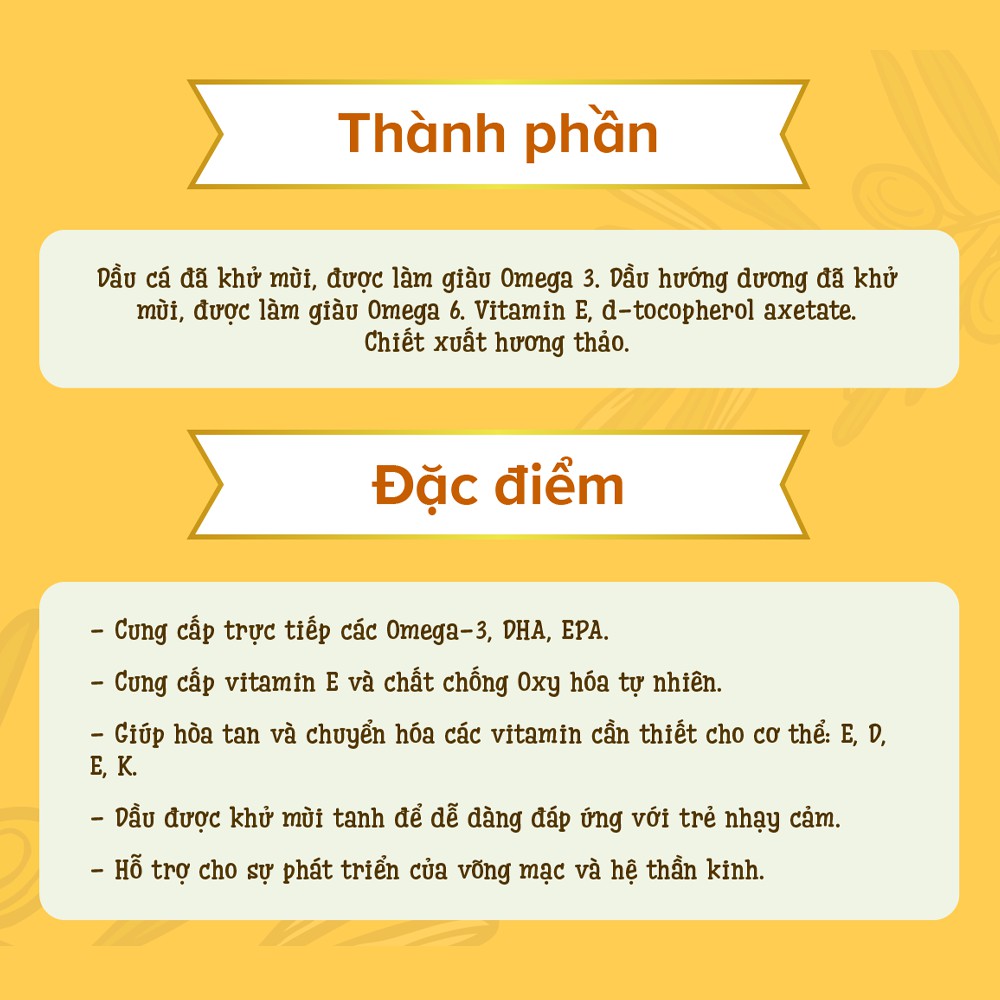 Dầu cá ăn dặm Nutra Omega 3 (HiPP) nhập khẩu Chi Lê 240ml - Bổ sung DHA &amp; EPA cho trẻ từ 7 tháng tuổi