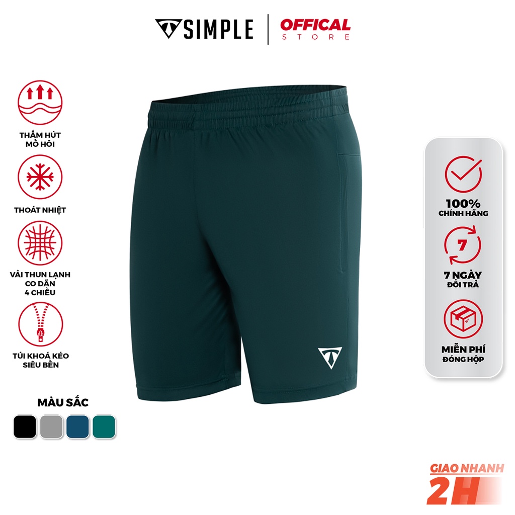 Quần Đùi Nam TSIMPLE Short Thể Thao tập gym vải thun lạnh thoáng mát co giãn thoải mái vận động chuẩn form QHL