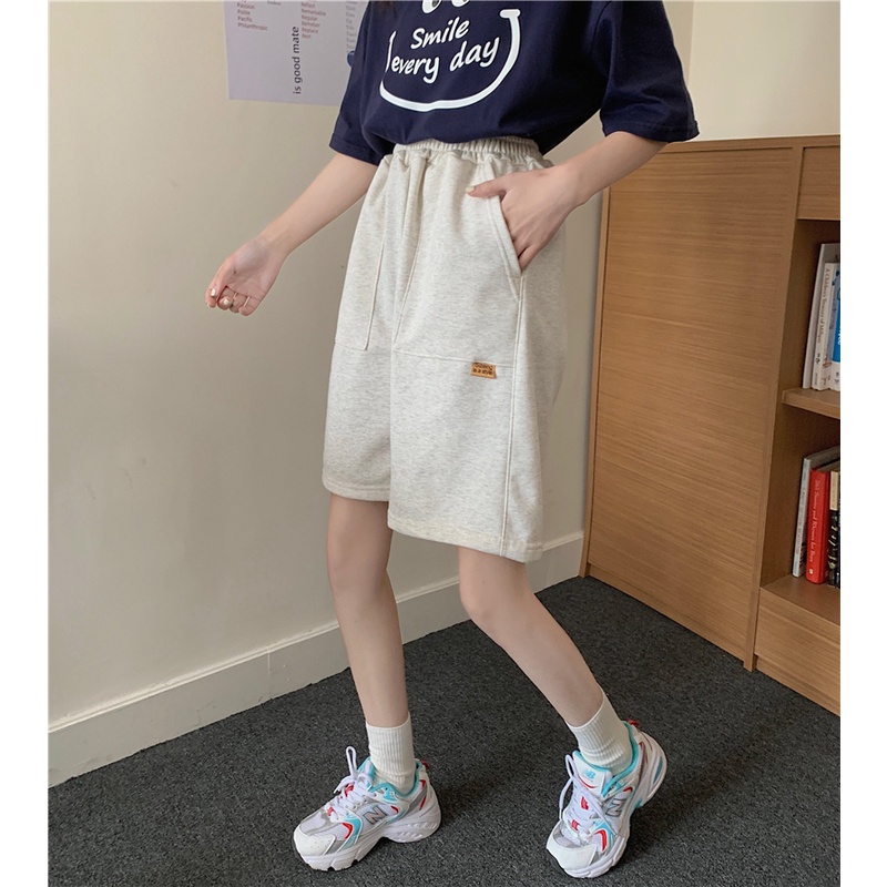 Quần Short Thể Thao Lưng Cao Phong Cách Hàn Quốc