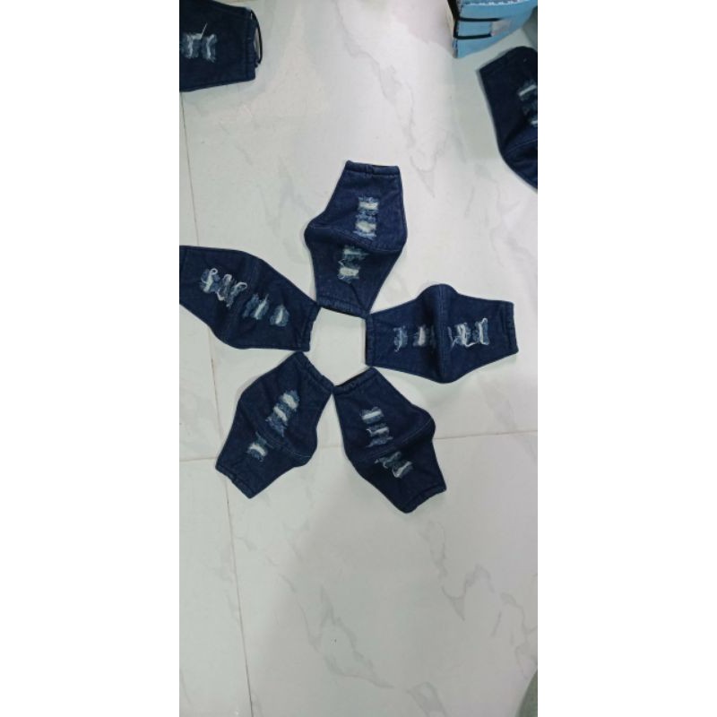 khẩu trang vải jean đủ kiểu