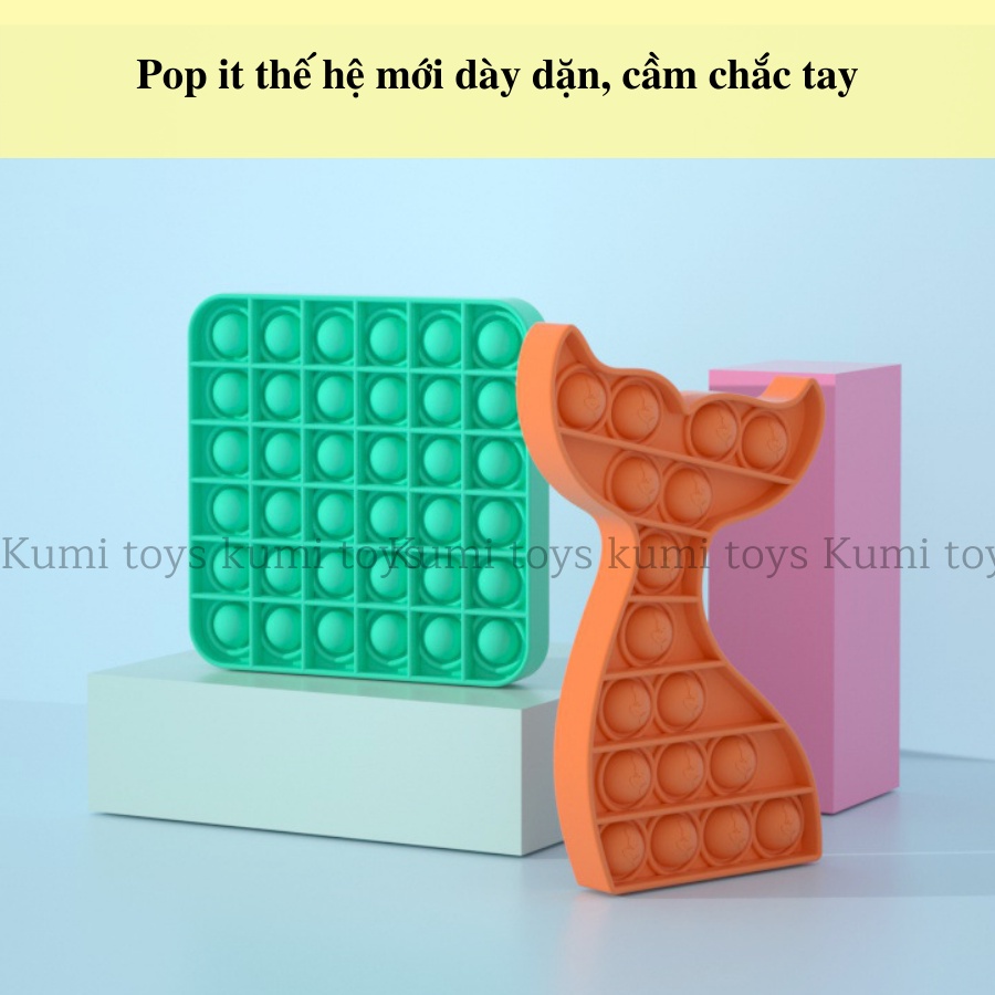 Pop it fidget toy giá rẻ Đồ Chơi Bóp Bóng Cầm Tay Giúp Giảm Căng Thẳng Hiệu Quả Kumi toys
